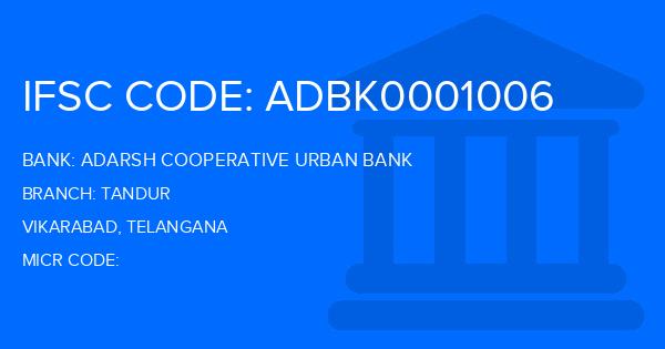 Adarsh Cooperative Urban Bank Tandur Branch IFSC Code