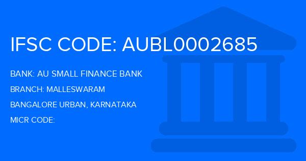 Au Small Finance Bank (AU BANK) Malleswaram Branch IFSC Code