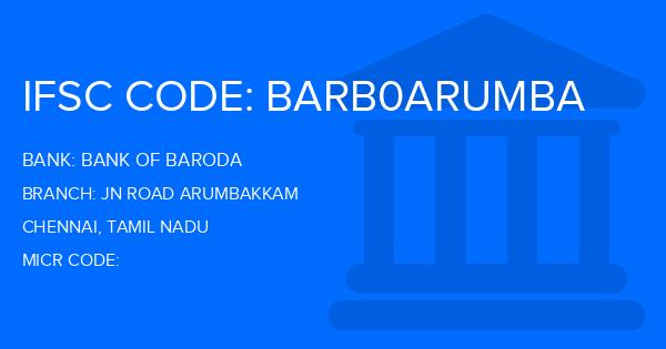 Bank Of Baroda (BOB) Jn Road Arumbakkam Branch IFSC Code