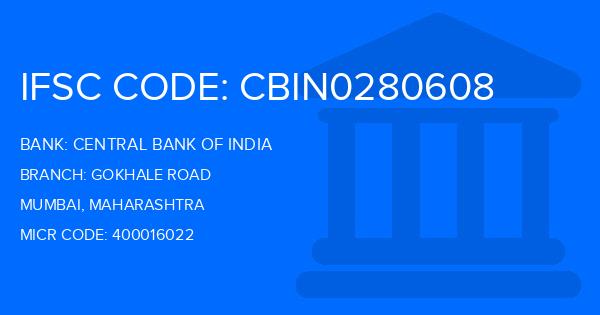 Central Bank Of India (CBI) Gokhale Road Branch IFSC Code