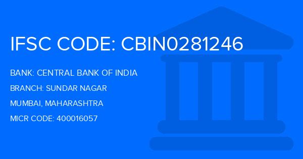 Central Bank Of India (CBI) Sundar Nagar Branch IFSC Code