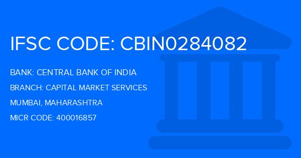 Central Bank Of India (CBI) Capital Market Services Branch IFSC Code