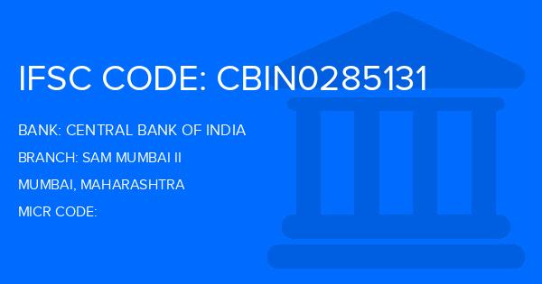 Central Bank Of India (CBI) Sam Mumbai Ii Branch IFSC Code