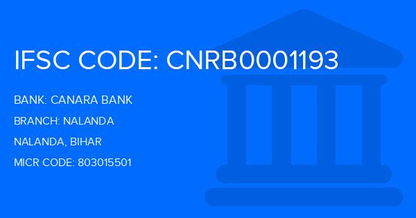 Canara Bank Nalanda Branch IFSC Code