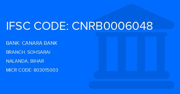 Canara Bank Sohsarai Branch IFSC Code