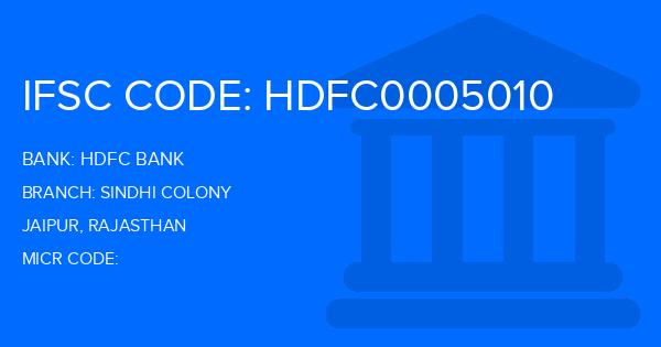 Hdfc Bank Sindhi Colony Branch IFSC Code