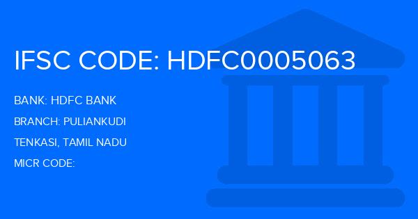 Hdfc Bank Puliankudi Branch IFSC Code