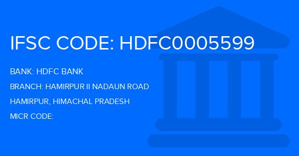 Hdfc Bank Hamirpur Ii Nadaun Road Branch IFSC Code