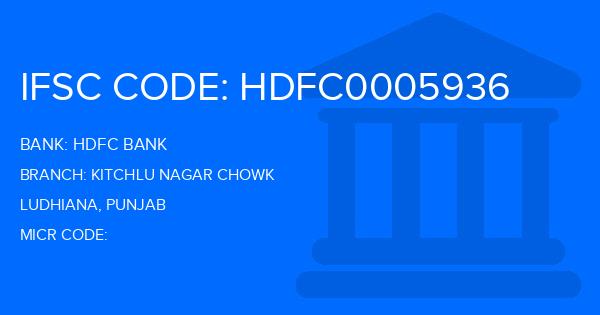 Hdfc Bank Kitchlu Nagar Chowk Branch IFSC Code