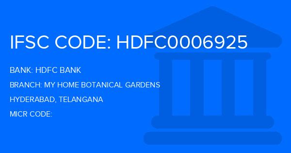 Hdfc Bank My Home Botanical Gardens Branch IFSC Code