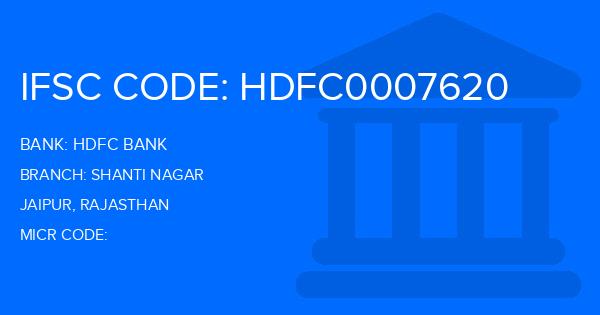 Hdfc Bank Shanti Nagar Branch IFSC Code