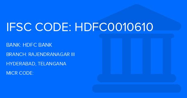 Hdfc Bank Rajendranagar Iii Branch IFSC Code