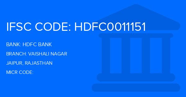 Hdfc Bank Vaishali Nagar Branch IFSC Code