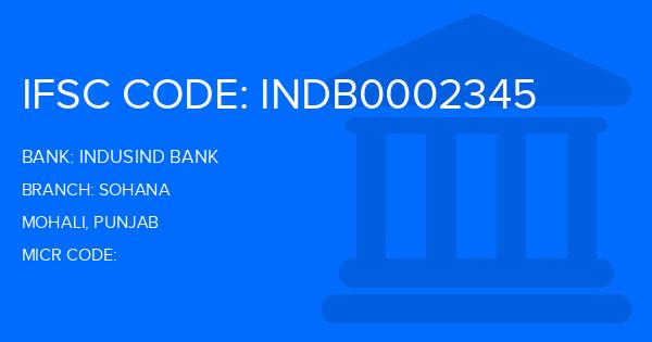 Indusind Bank Sohana Branch IFSC Code