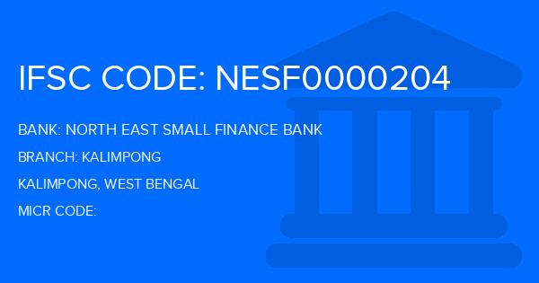 North East Small Finance Bank Kalimpong Branch IFSC Code