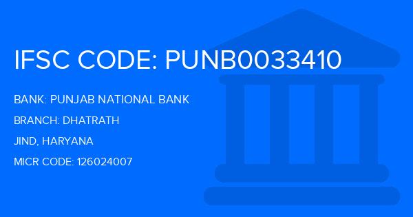 Punjab National Bank Pnb Dhatrath Branch Jind Ifsc Code Punb0033410 Branch Code 33410 4944