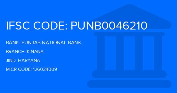 Punjab National Bank (PNB) Kinana Branch IFSC Code