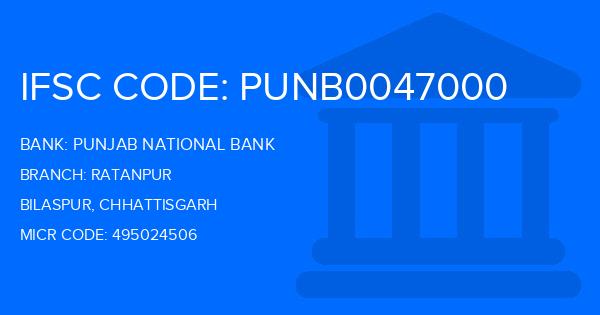 Punjab National Bank (PNB) Ratanpur Branch IFSC Code