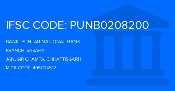 Punjab National Bank (PNB) Sasaha Branch IFSC Code