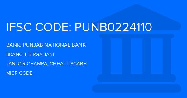 Punjab National Bank (PNB) Birgahani Branch IFSC Code