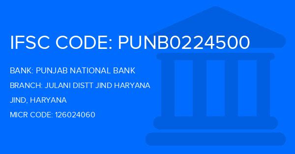 Punjab National Bank (PNB) Julani Distt Jind Haryana Branch IFSC Code