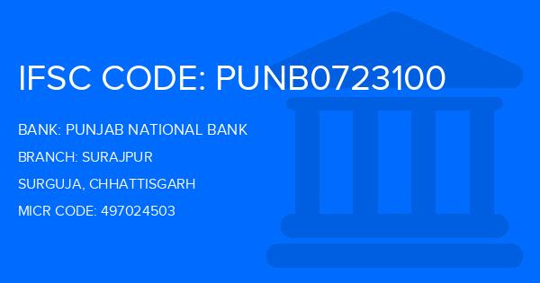 Punjab National Bank (PNB) Surajpur Branch IFSC Code