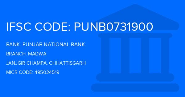 Punjab National Bank (PNB) Madwa Branch IFSC Code