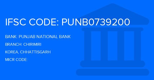 Punjab National Bank (PNB) Chirimiri Branch IFSC Code