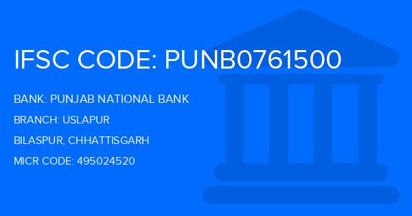 Punjab National Bank (PNB) Uslapur Branch IFSC Code