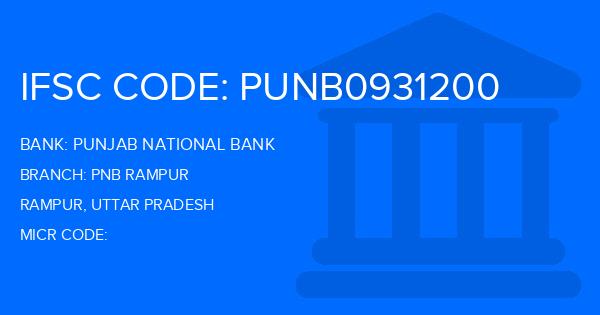 Punjab National Bank (PNB) Pnb Rampur Branch IFSC Code