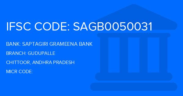 Saptagiri Grameena Bank Gudupalle Branch IFSC Code