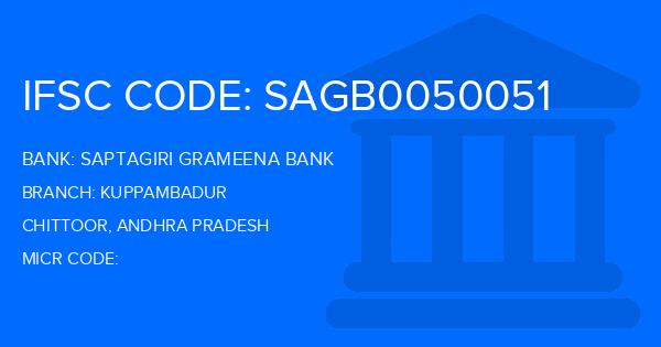 Saptagiri Grameena Bank Kuppambadur Branch IFSC Code