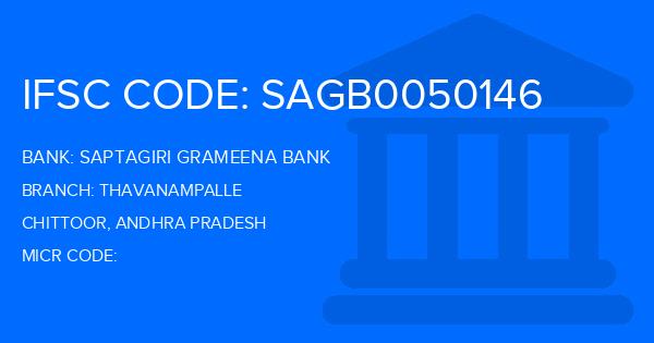 Saptagiri Grameena Bank Thavanampalle Branch IFSC Code