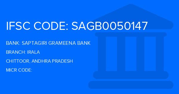 Saptagiri Grameena Bank Irala Branch IFSC Code