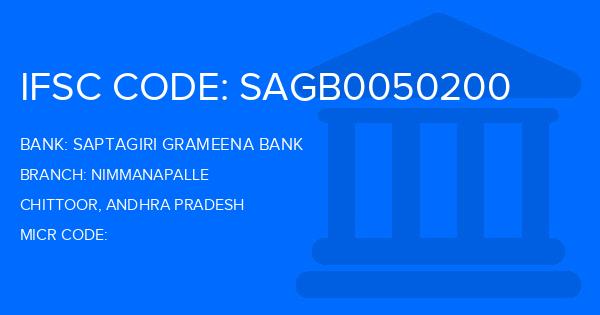 Saptagiri Grameena Bank Nimmanapalle Branch IFSC Code