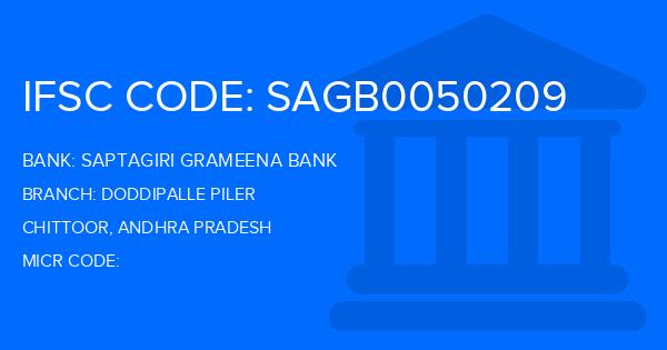 Saptagiri Grameena Bank Doddipalle Piler Branch IFSC Code