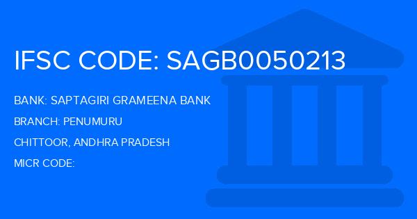 Saptagiri Grameena Bank Penumuru Branch IFSC Code