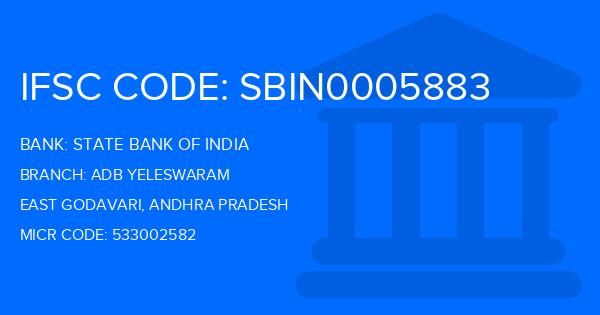 State Bank Of India (SBI) Adb Yeleswaram Branch IFSC Code