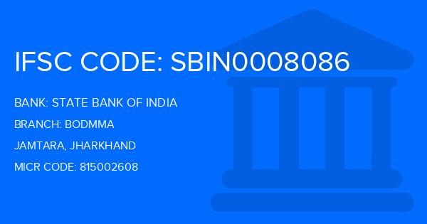 State Bank Of India (SBI) Bodmma Branch IFSC Code