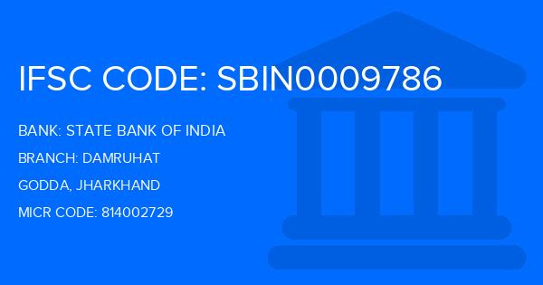 State Bank Of India (SBI) Damruhat Branch IFSC Code