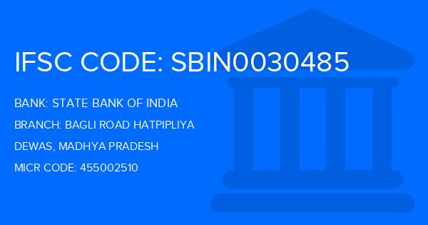 State Bank Of India (SBI) Bagli Road Hatpipliya Branch IFSC Code